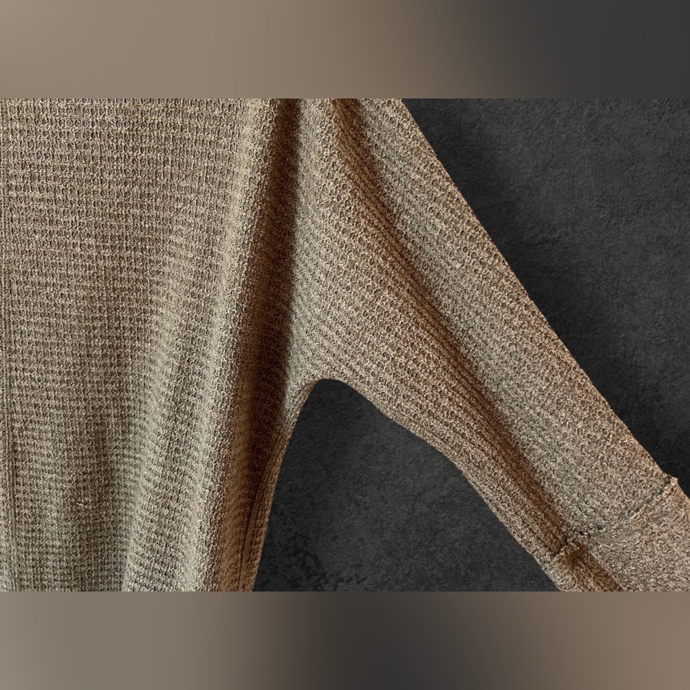 We The Free Kitty Slouchy Waffle Knit Olive Green Tunic Oversized Sweater Size S - Picture 15 of 15